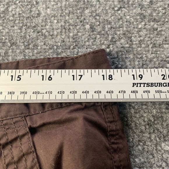 Ablanche Cargo Shorts Mens 38 Brown Y2K Baggy Fit Pockets 100% Cotton 12" Inseam - Picture 12 of 13